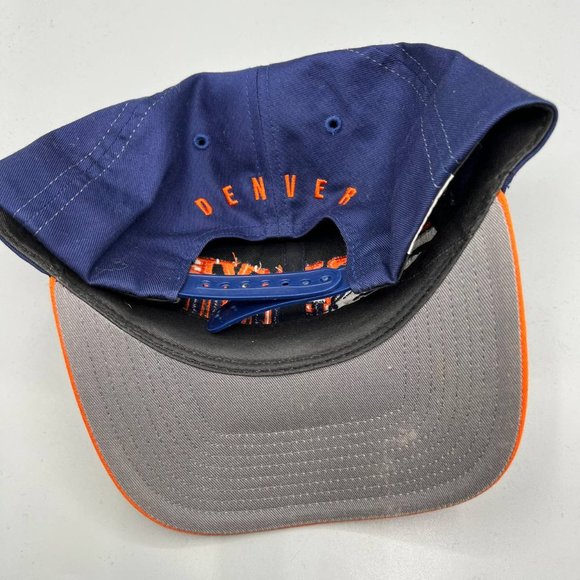 Vintage Denver Broncos NFL Hat Twins Enterprise Snap back Cap Orange Men Cotton - Picture 7 of 8